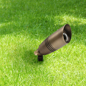 Brass Bullet Head Landscape Spot Light with Plastic Spike